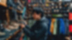 a person looking at good quality shoes which are placed on the shelves