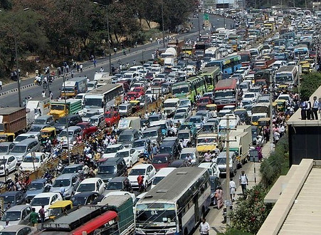 Traffic congestion in Bangalore