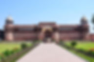 an image of the agra fort from the inside, used on the webpage of POOLit the carpool app