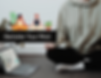 A man is meditating keeping the laptop away