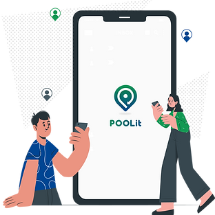 two people communication over the POOLit carpool app