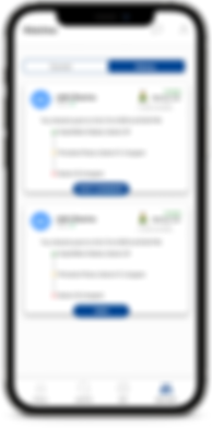 The POOLit carpooling app mock-up displaying the riders matching.